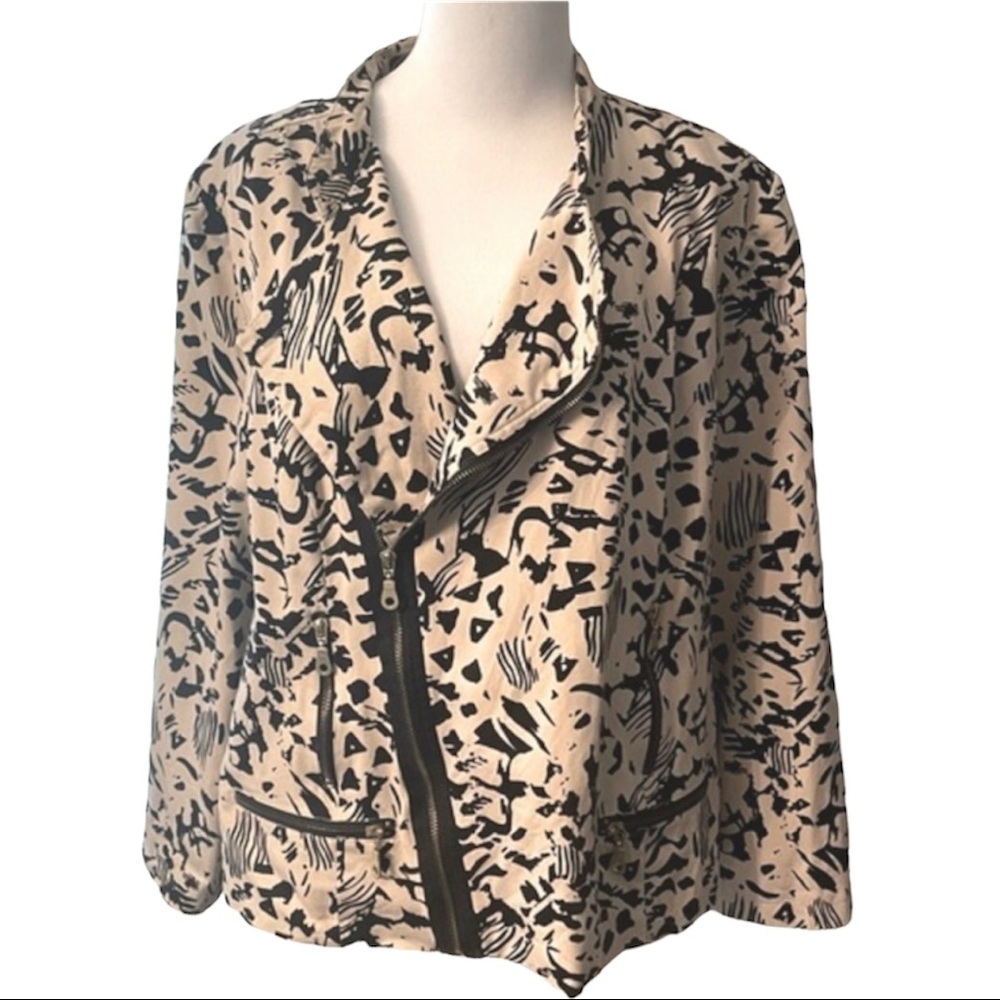 CAROLE LITTLE MOTO JACKET 1X PLUS